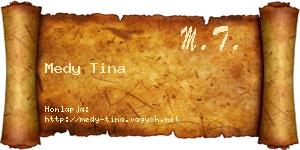 Medy Tina névjegykártya